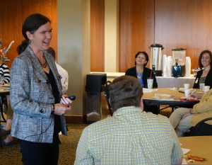 Becky McCray keynoting the Big Ideas for Small Communities event in North Dakota.