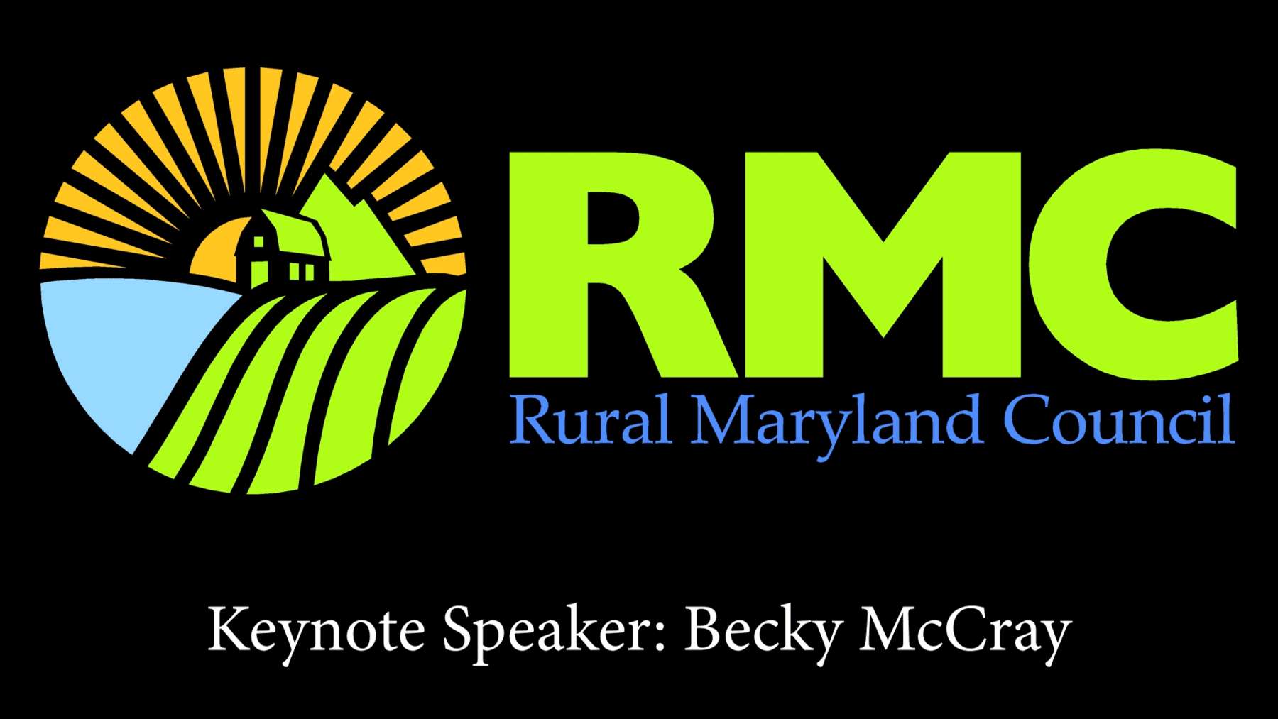 Rural Maryland Council Keynote speaker Becky McCray title slide